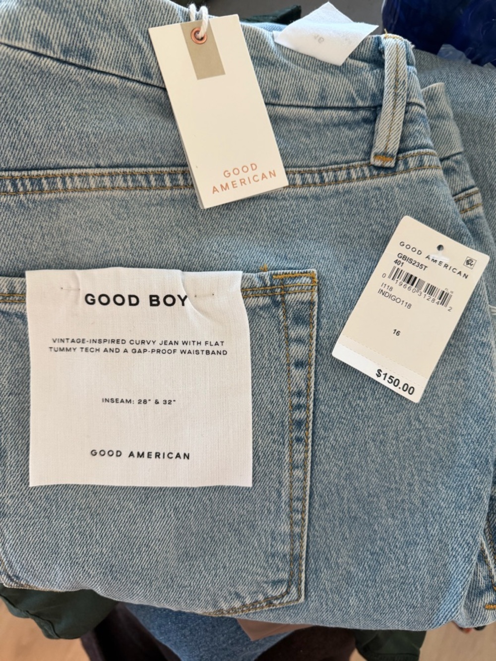 Good American Light Indigo Curvy Jeans - Good Boy
